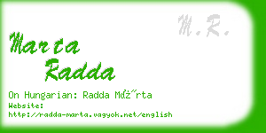 marta radda business card